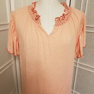 St John's Bay Woman's Light Peach Blouse
